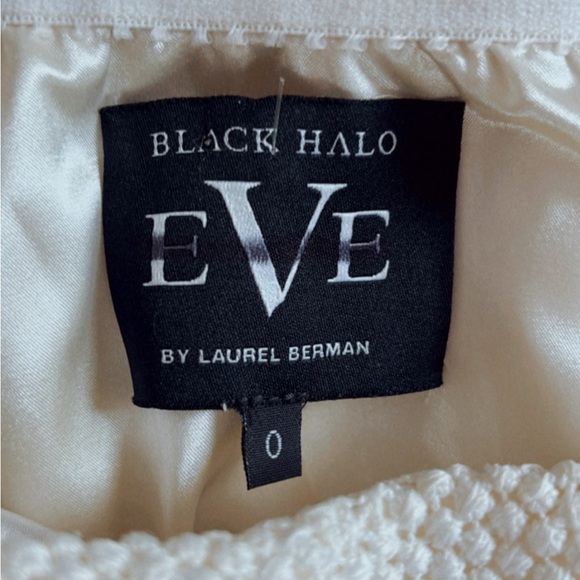 Black Halo Eve Strapless Wedding Dress Bachelorette White High Low Size 0 Bridal - Picture 7 of 12